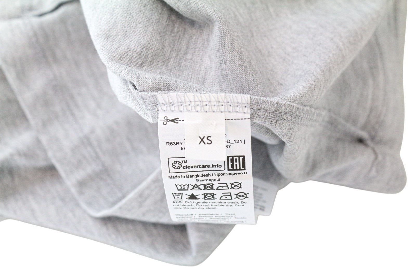 ANNA FIELD Women's XS Grey Cotton Blend Short Sleeve Pullover T-Shirt