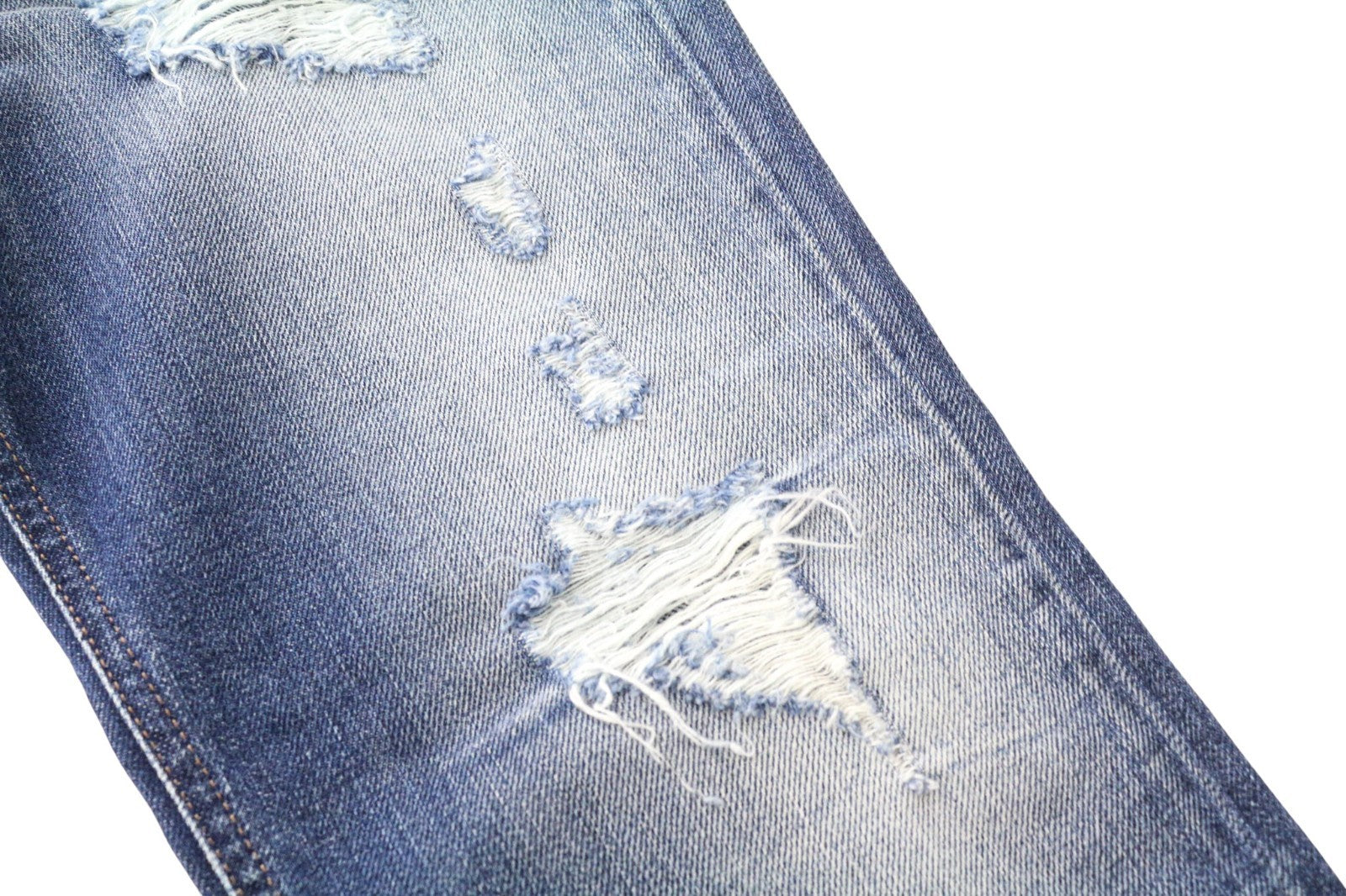 DIESEL Rizzo 0848I Women's W26/L32 Blue Ripped Slim Straight Pure Cotton