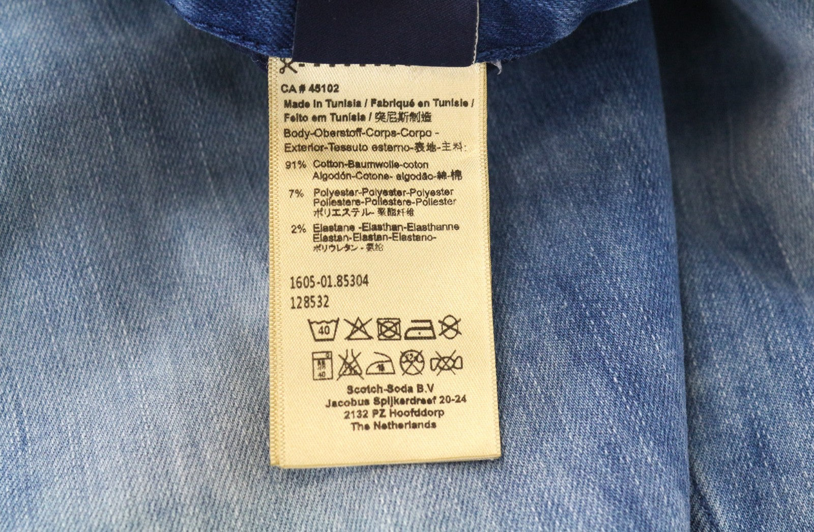 SCOTCH & SODA Skim Men's W29/L34 Skinny Blue Cotton Stretch Faded Jeans