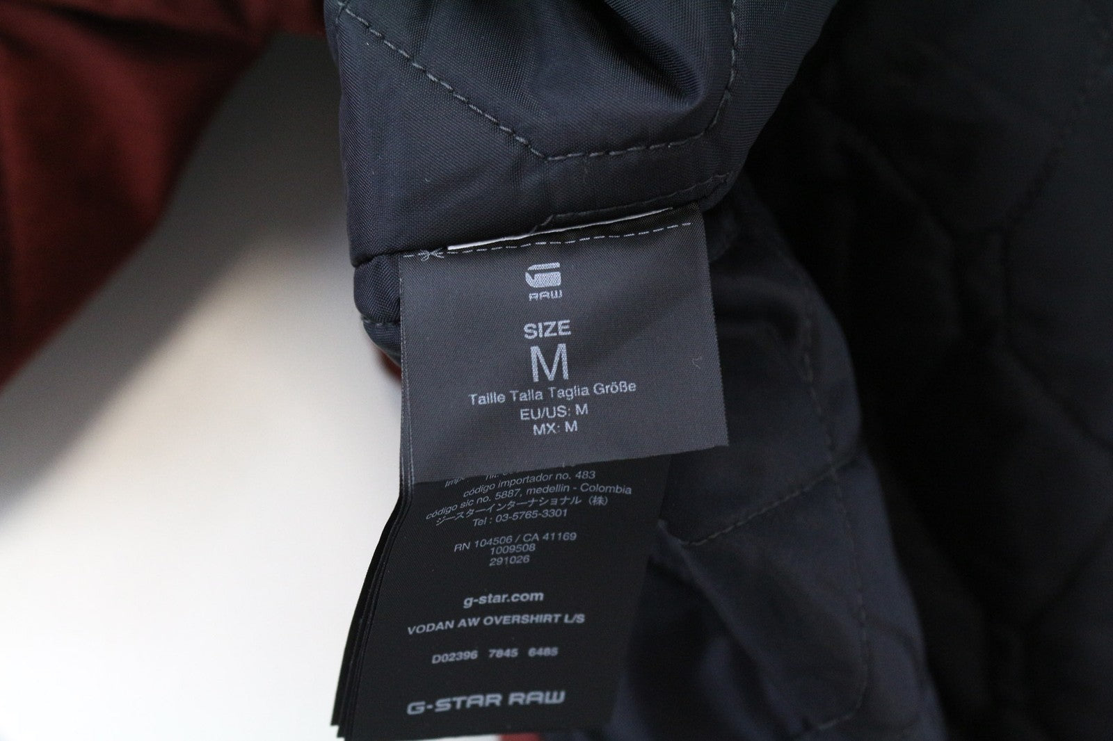 G-STAR RAW Men's M Brown Cotton Collared Jacket Single-Breasted Logoed