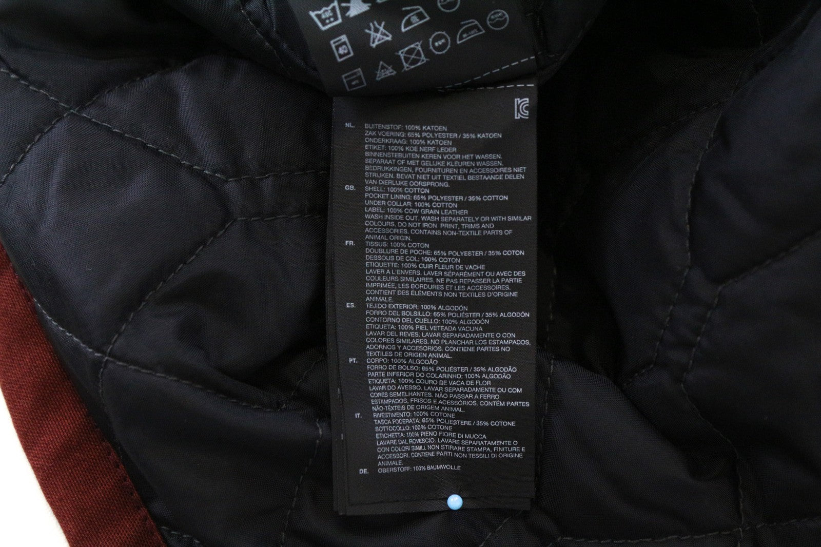 G-STAR RAW Men's M Brown Cotton Collared Jacket Single-Breasted Logoed