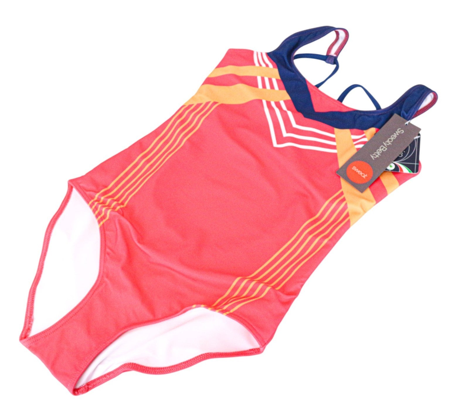 SWEATY BETTY Medalist Women's M Pink One Piece Cross Back Swimsuit