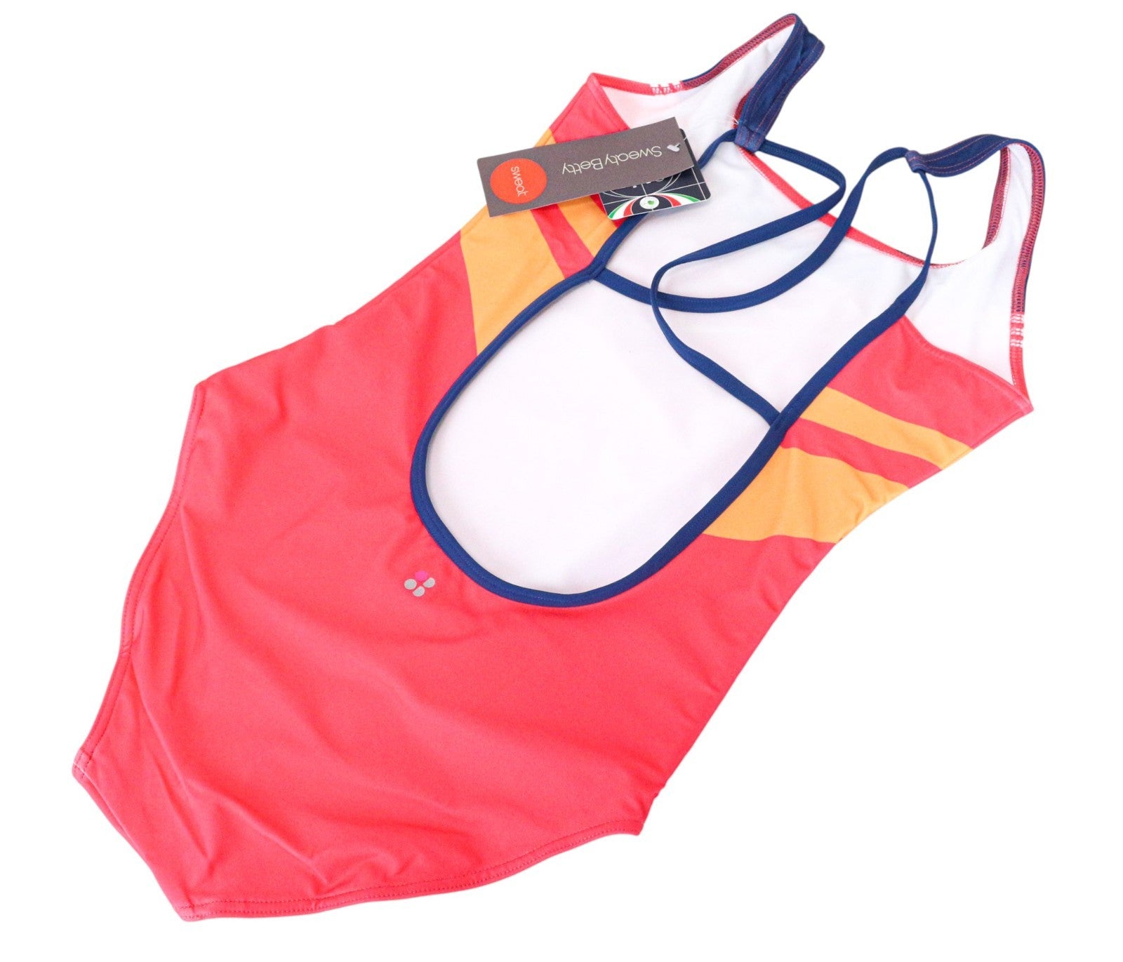 SWEATY BETTY Medalist Women's M Pink One Piece Cross Back Swimsuit