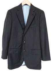 SUITSUPPLY La Spalla Men's UK40R Grey Wool Classic Single-Breasted Blazer