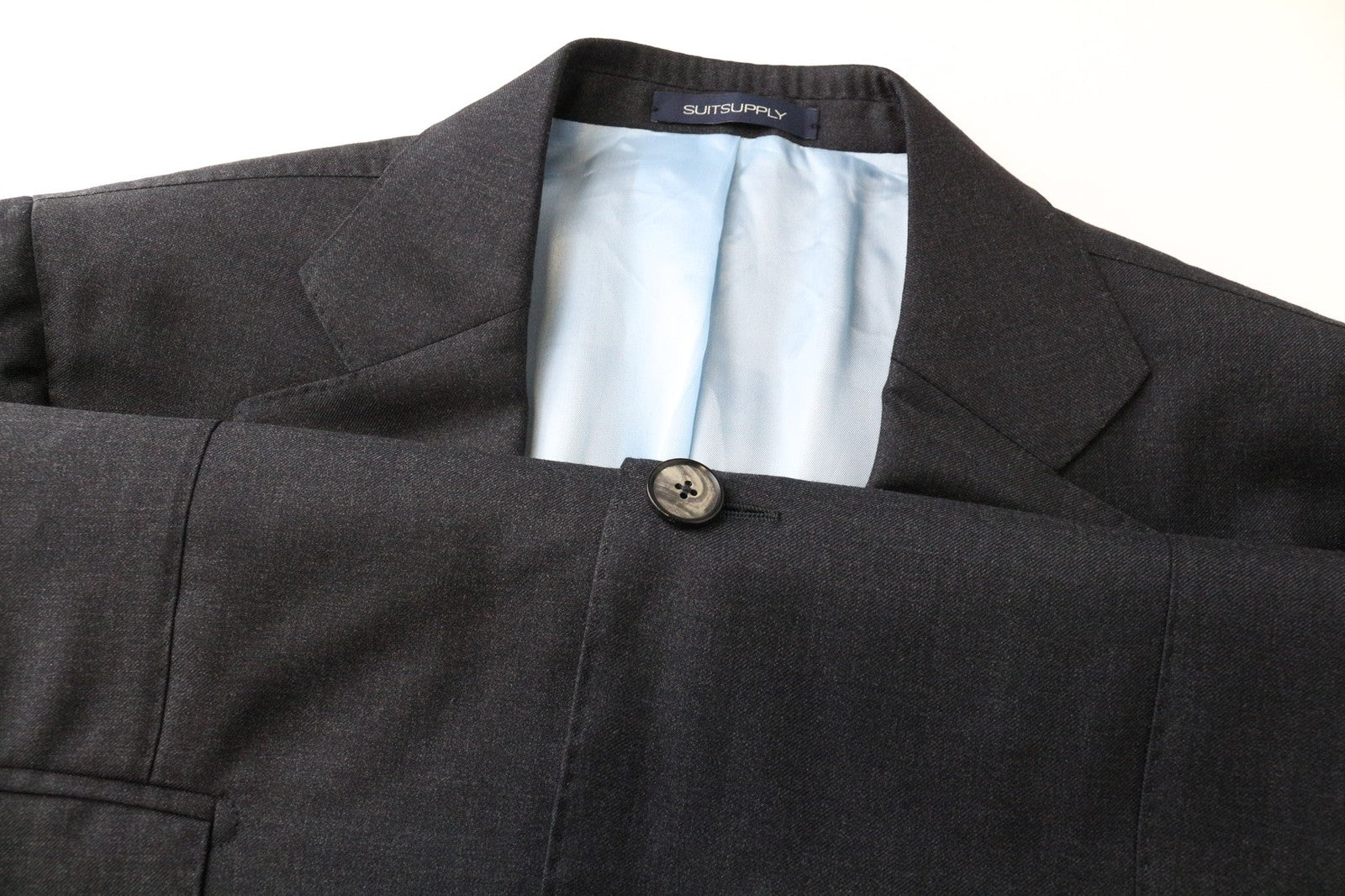 SUITSUPPLY La Spalla Men's UK40R Grey Wool Classic Single-Breasted Blazer