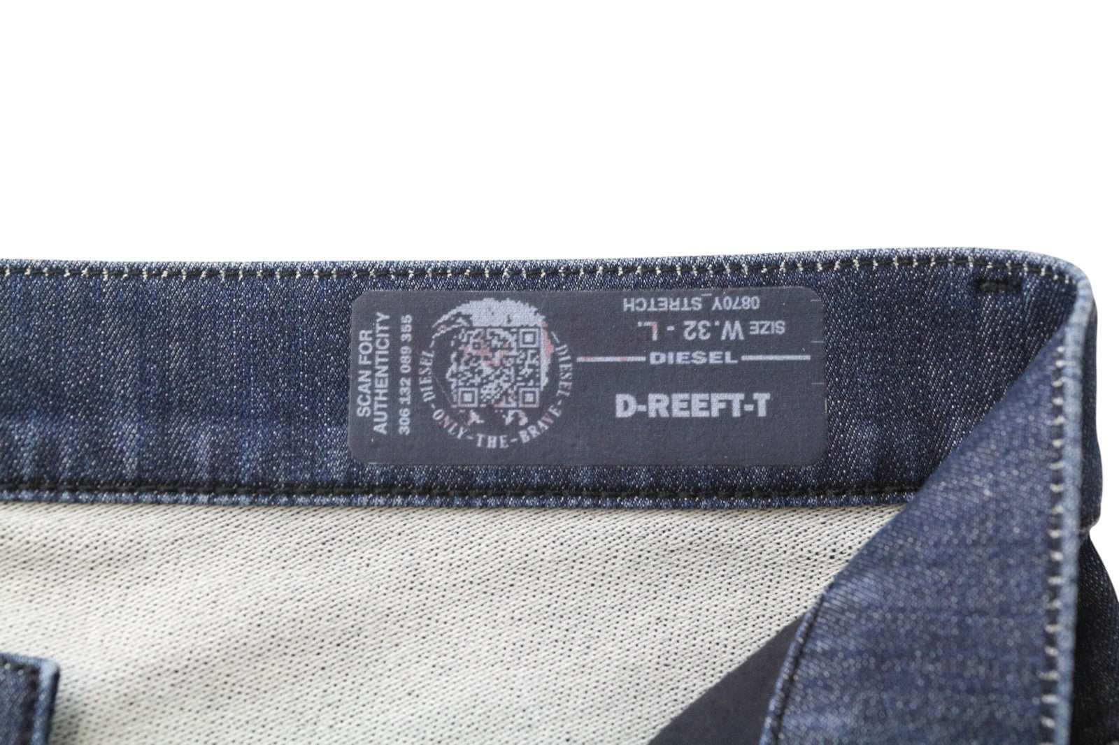 DIESEL D-Reeft-T 0870Y Men's W32 Blue Jogg Sweat Skinny Cotton Stretch