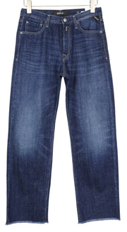 REPLAY Renalei Women's W27/L30 Boyfit Blue Pure Cotton Washed Jeans