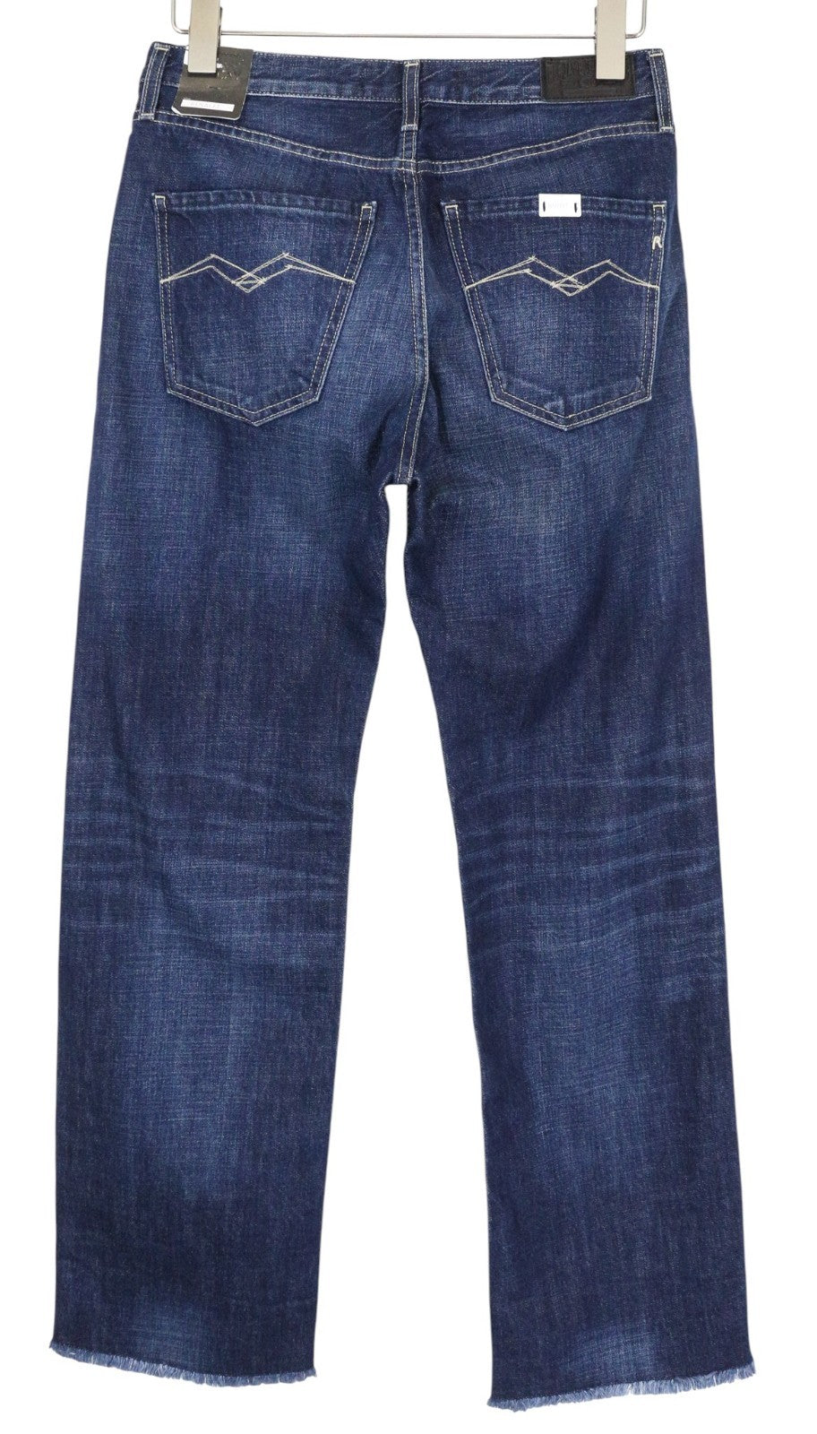 REPLAY Renalei Women's W27/L30 Boyfit Blue Pure Cotton Washed Jeans