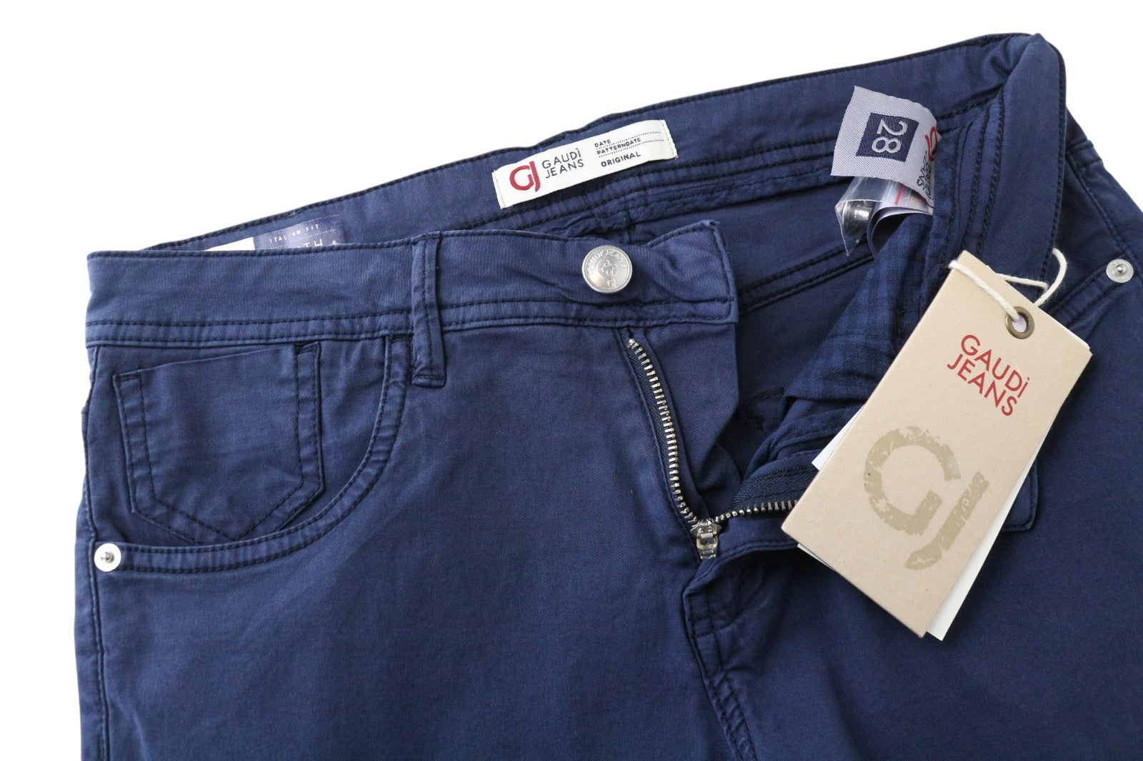 GAUDI JEANS Smith Men's W28 Blue Stretch Cotton Casual Slim Trousers