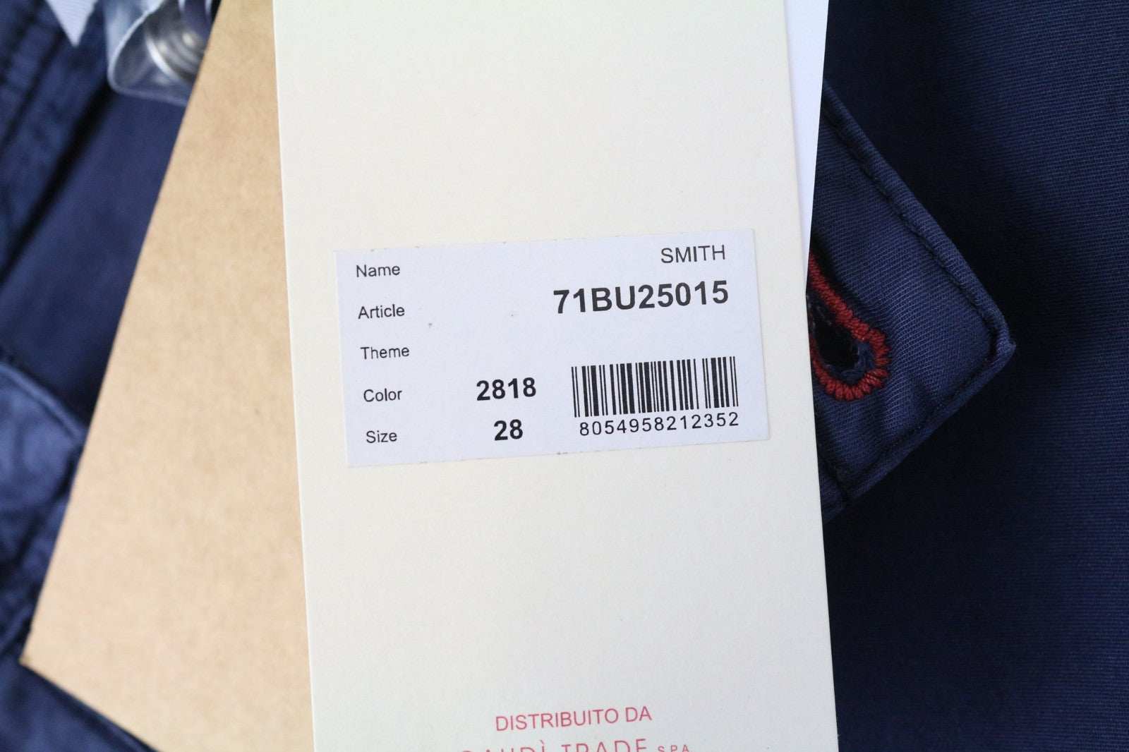 GAUDI JEANS Smith Men's W28 Blue Stretch Cotton Casual Slim Trousers