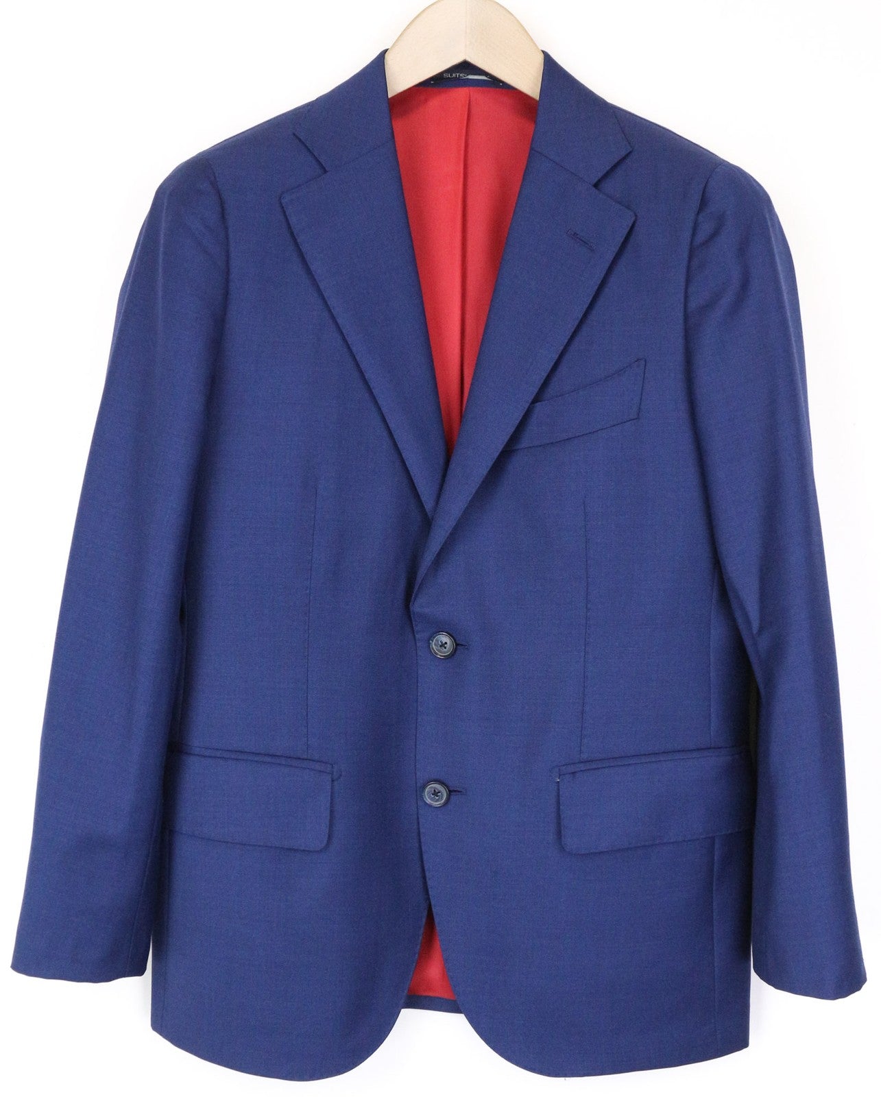 SUITSUPPLY La Spalla Men's UK36S Blue Wool Single-Breasted Formal Blazer