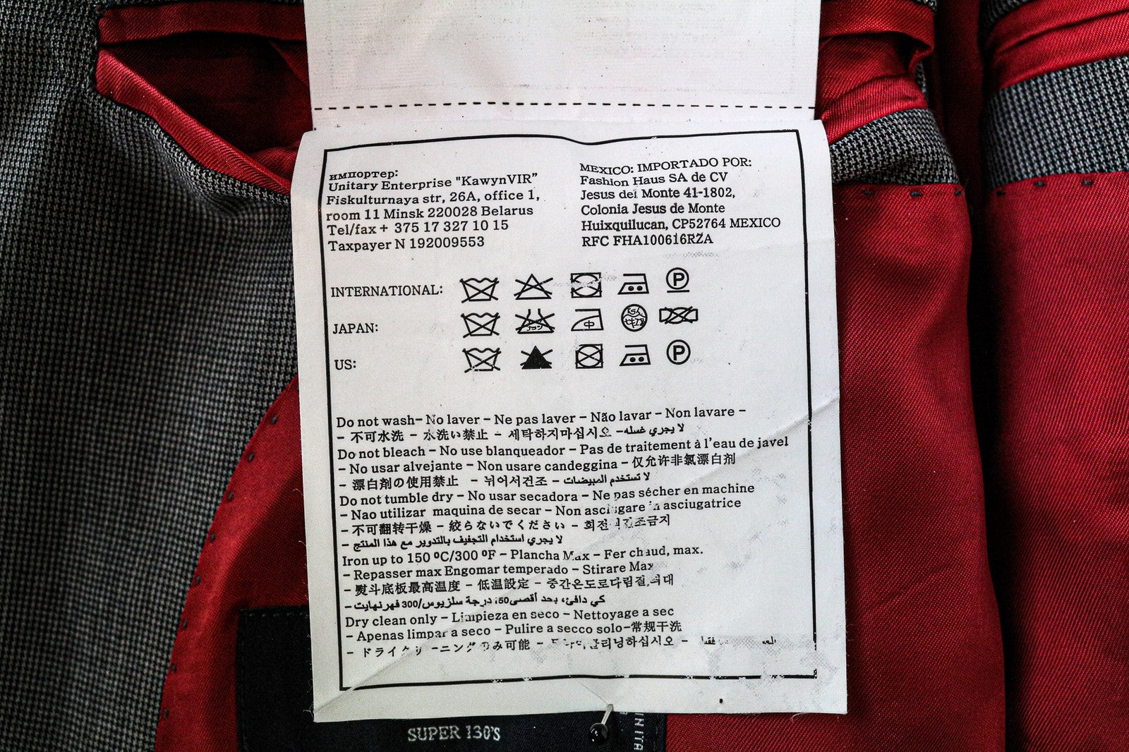 SUITSUPPLY Sienna Men's UK40L Grey Wool Patterned Single-Breasted Blazer