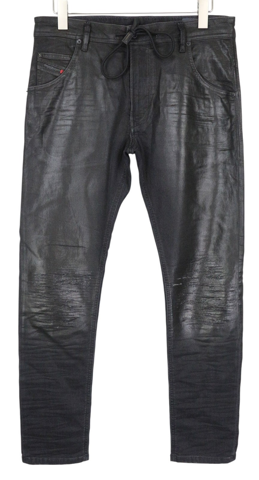 DIESEL Krooley CB-NE 084JB Men's W32 Jogg Sweat Black Coated Slim RRP320