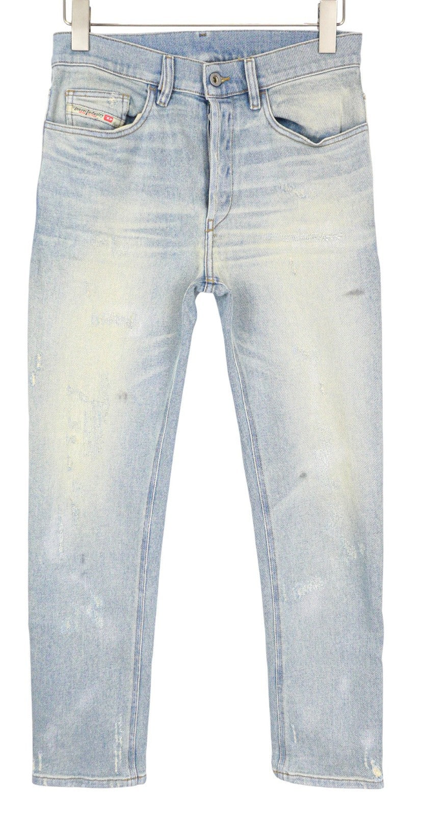 DIESEL D-Eetar 081AK Men's W28/L32 Blue Stained Tapered Cotton Stretch