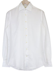 SUITSUPPLY Traveller Men's Formal Shirt 37/14.5 Slim White Cotton Spread