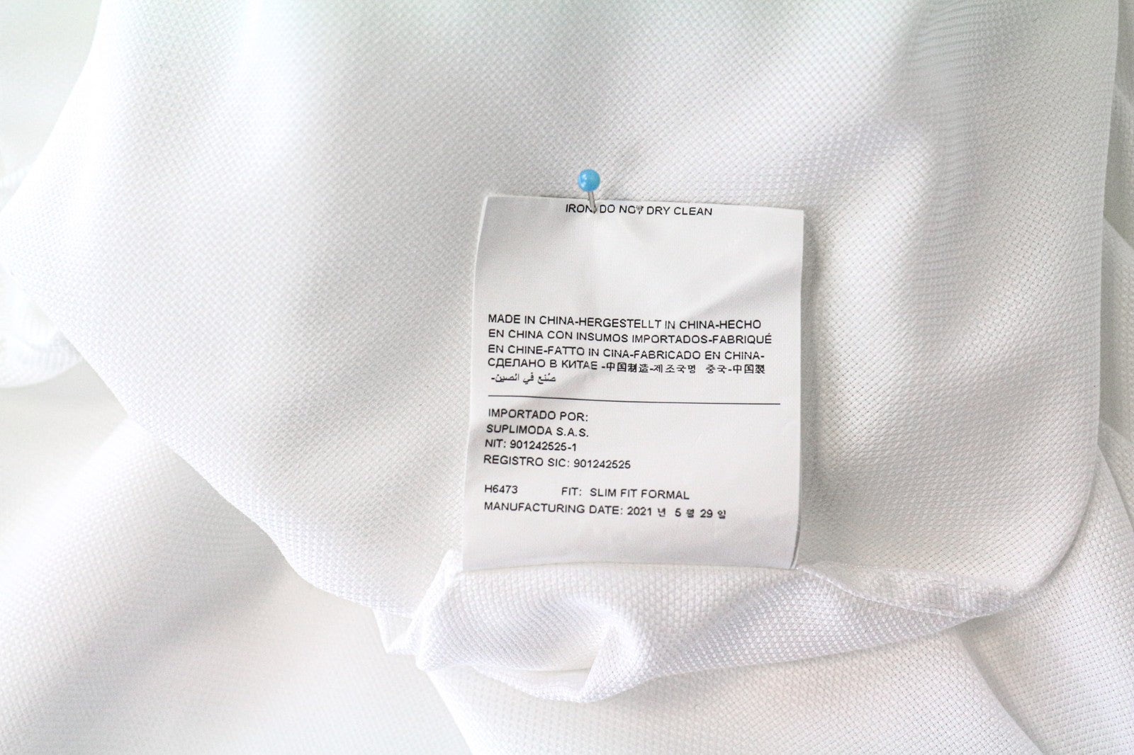 SUITSUPPLY Traveller Men's Formal Shirt 37/14.5 Slim White Cotton Spread