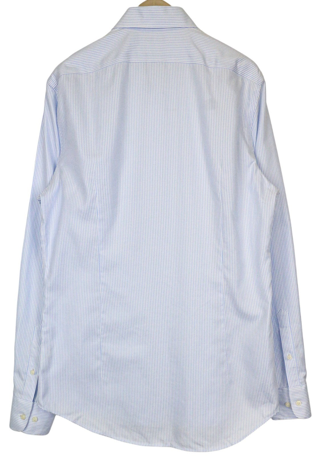 SUITSUPPLY Men's Formal Shirt 43L/17L Extra Slim Blue Striped Cotton Pattern