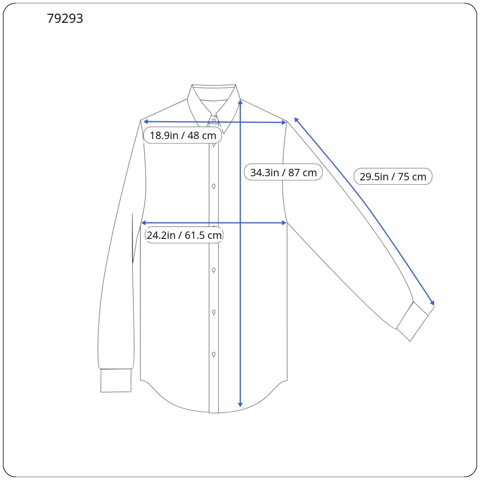 SUITSUPPLY Men's Formal Shirt 43L/17L Extra Slim Blue Striped Cotton Pattern