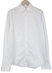 SUITSUPPLY Men's Formal Shirt ~M Slim Twill White Cotton Button Long Sleeve