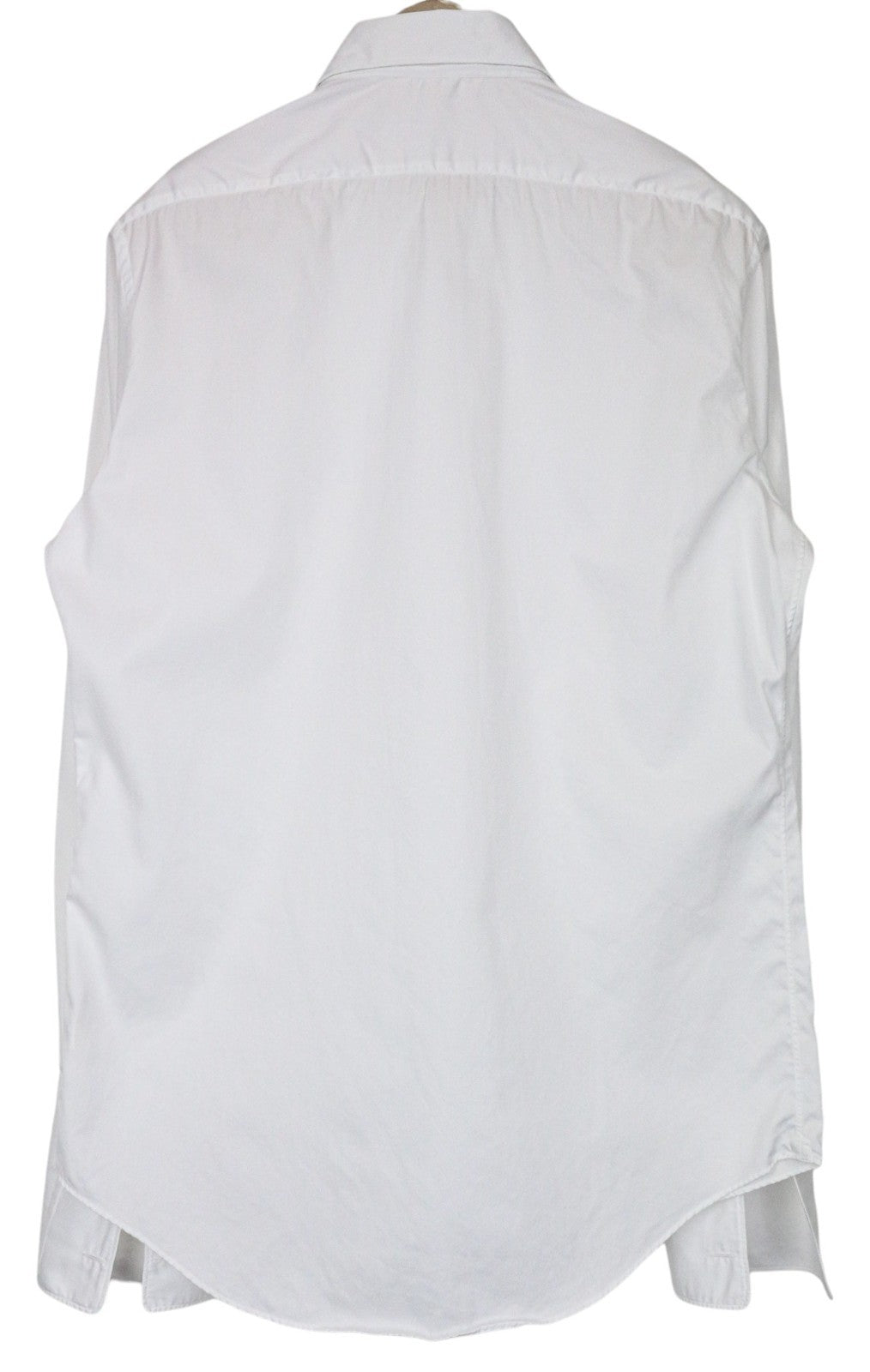 SUITSUPPLY Men's Formal Shirt ~M Slim Twill White Cotton Button Long Sleeve