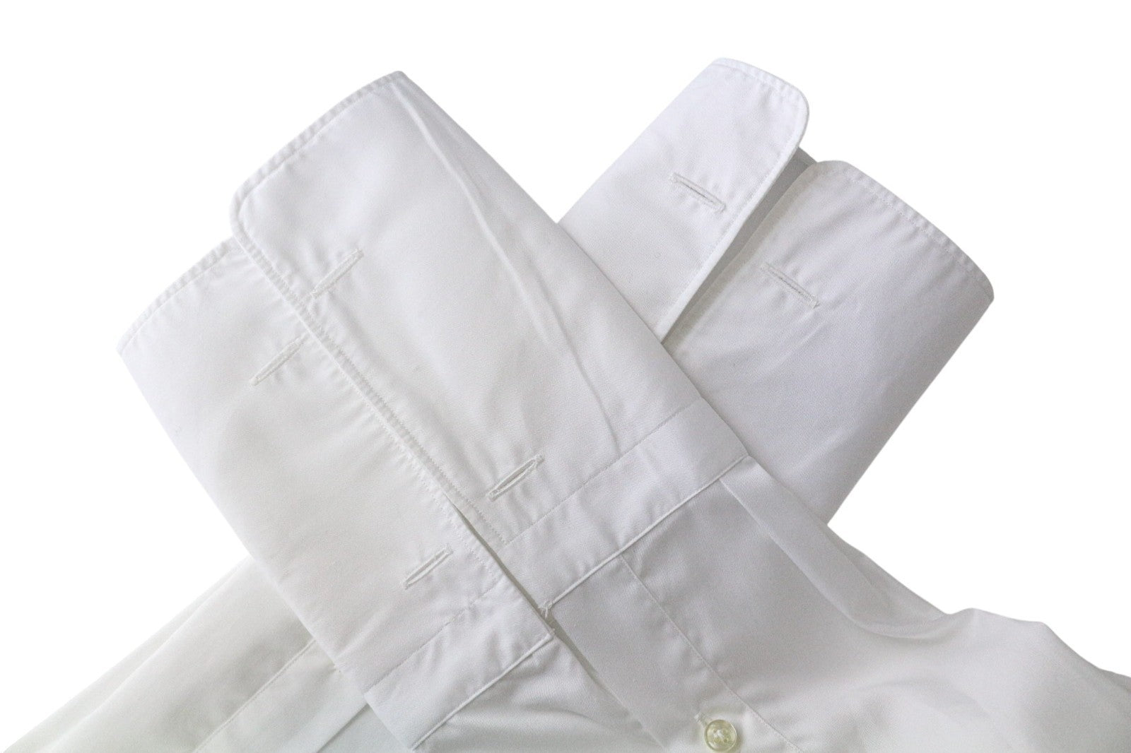 SUITSUPPLY Men's Formal Shirt ~M Slim Twill White Cotton Button Long Sleeve