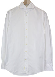 SUITSUPPLY Men's Formal Shirt 37/14.5 Extra Slim White Cotton Cutaway