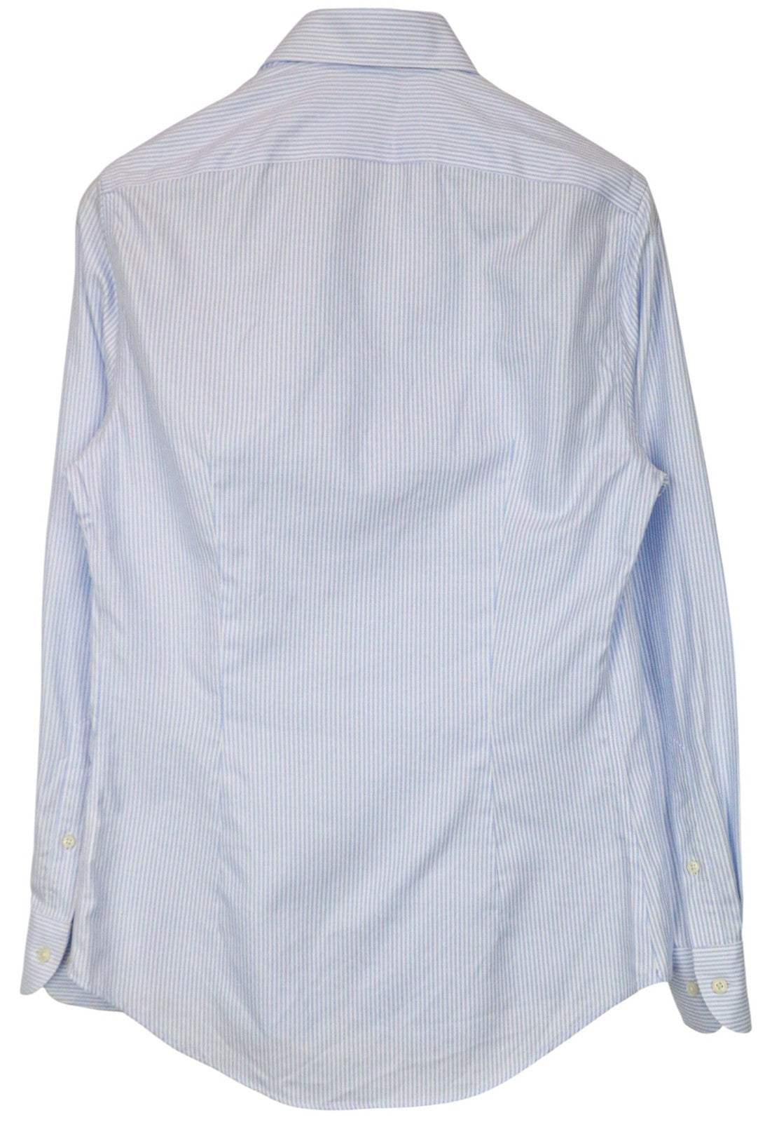 SUITSUPPLY Men's Formal Shirt 37/14.5 Extra Slim Blue Cotton Striped Pattern