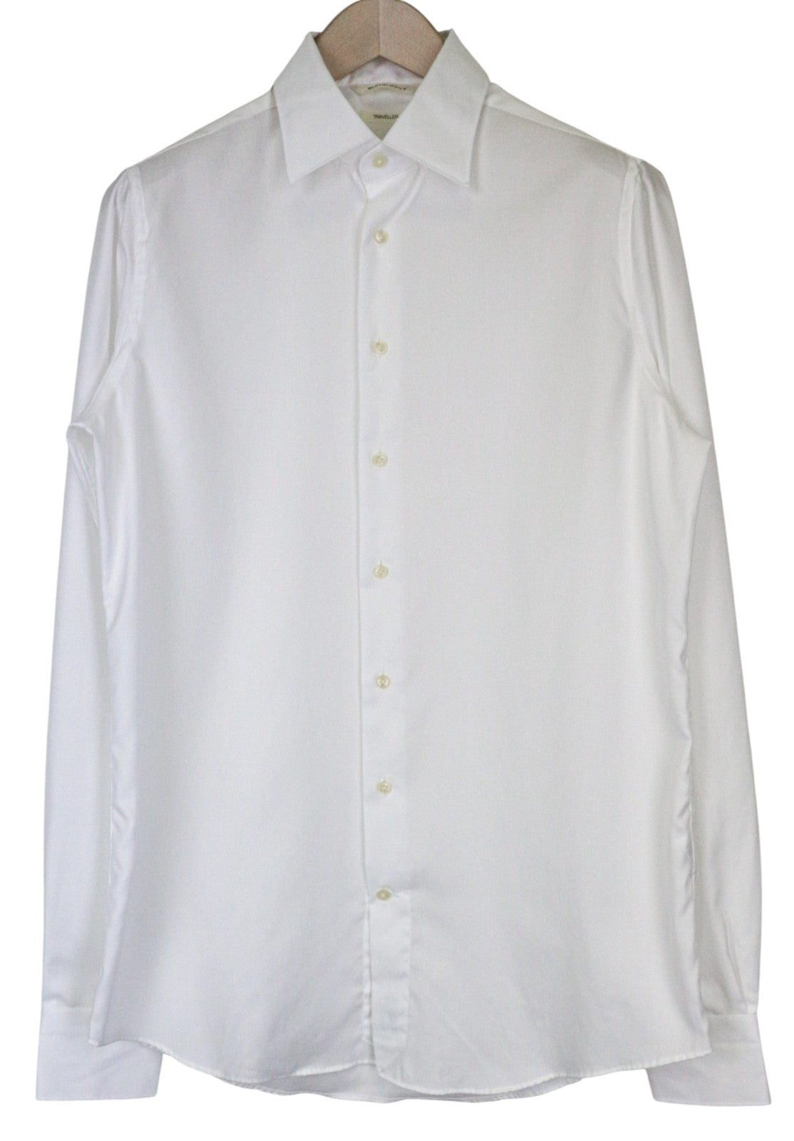 SUITSUPPLY Traveller Men's Formal Shirt 39L/15.5L Slim White Cotton Classic