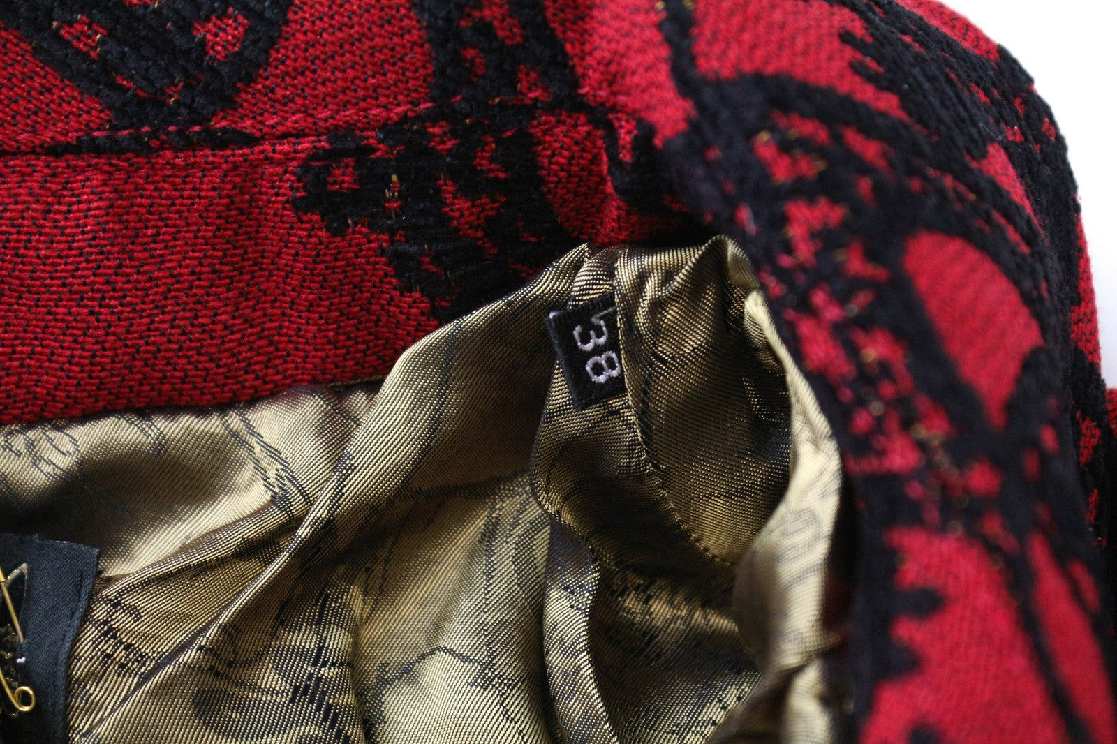 DESIGUAL Soul Migration Women's Coat 38 Red Multi Patterned Lined Classic Style