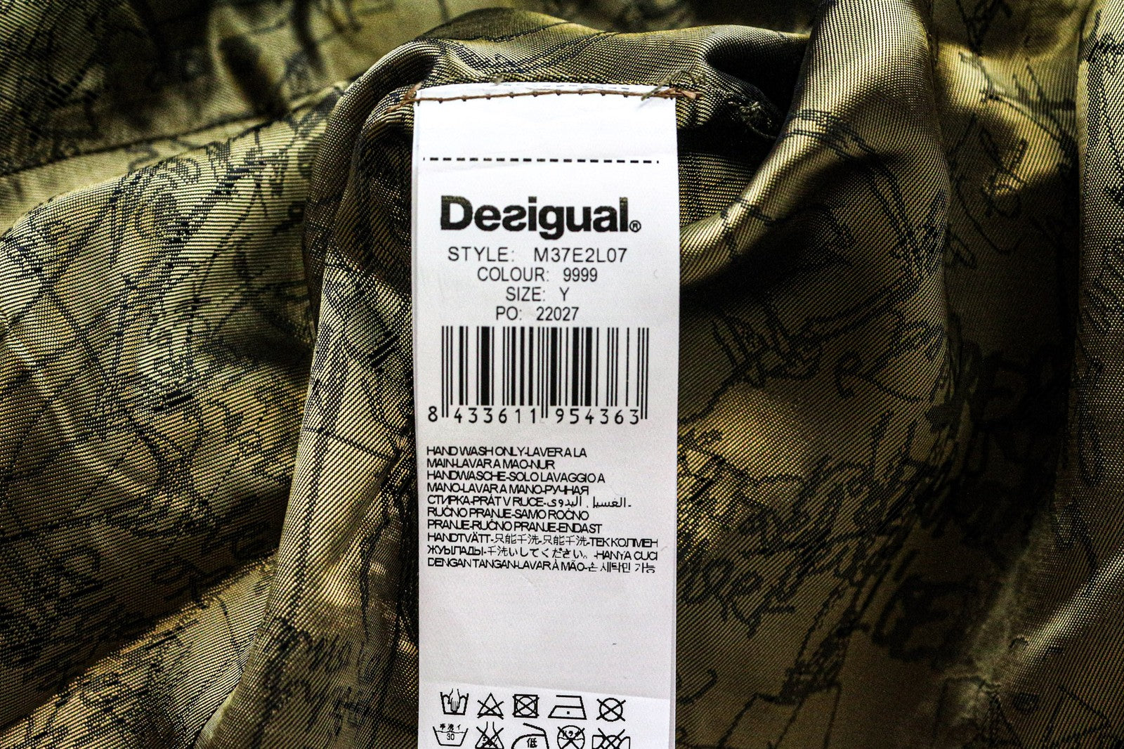 DESIGUAL Soul Migration Women's Coat 38 Red Multi Patterned Lined Classic Style