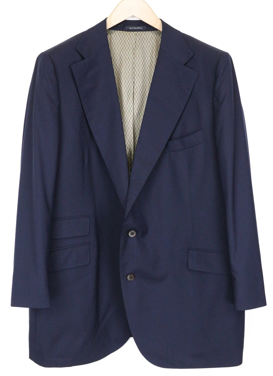 SUITSUPPLY La Spalla Men's Suit UK56S 2Pc Navy Blue Wool Classic Formal