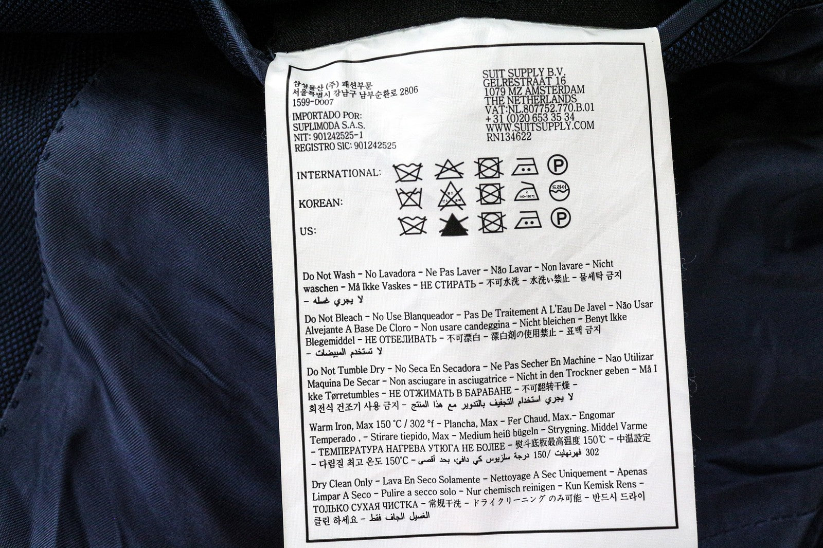 SUITSUPPLY La Spalla Men's Suit UK42R Pure Wool Blue 2Pc Single-Breasted