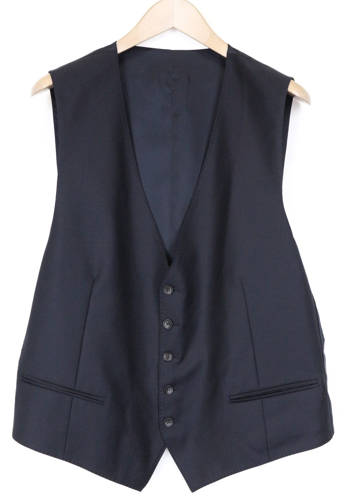 SUITSUPPLY Ferrara Men's Waistcoat UK48R Dark Blue Wool Vest Single-Breasted