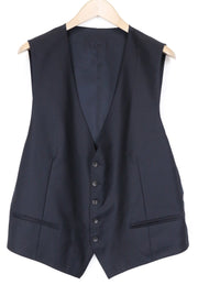 SUITSUPPLY Ferrara Men's Waistcoat UK48R Dark Blue Wool Vest Single-Breasted