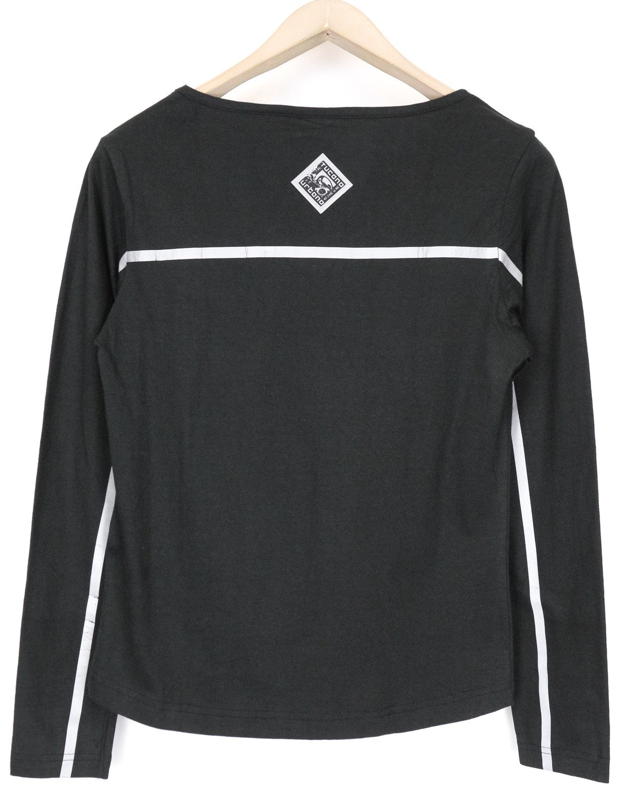 TUCANO URBANO T-TU Lady Women's Tee S Black Long Sleeve V-Neck Cotton