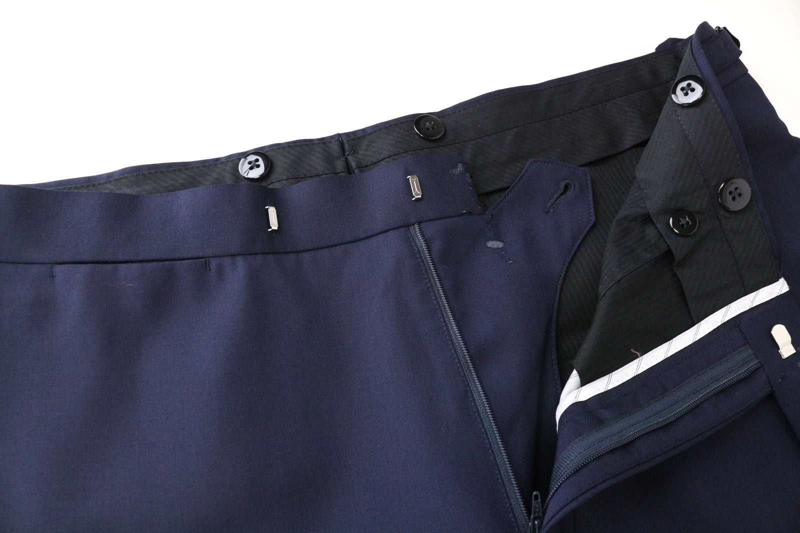 SUITSUPPLY Brescia Tux Men's Trousers UK38L Wool Dark Blue Lined Classic Pants