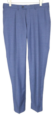 SUITSUPPLY Brescia Men's Pants UK40R Blue Wool Pleated Lined Smart Trousers
