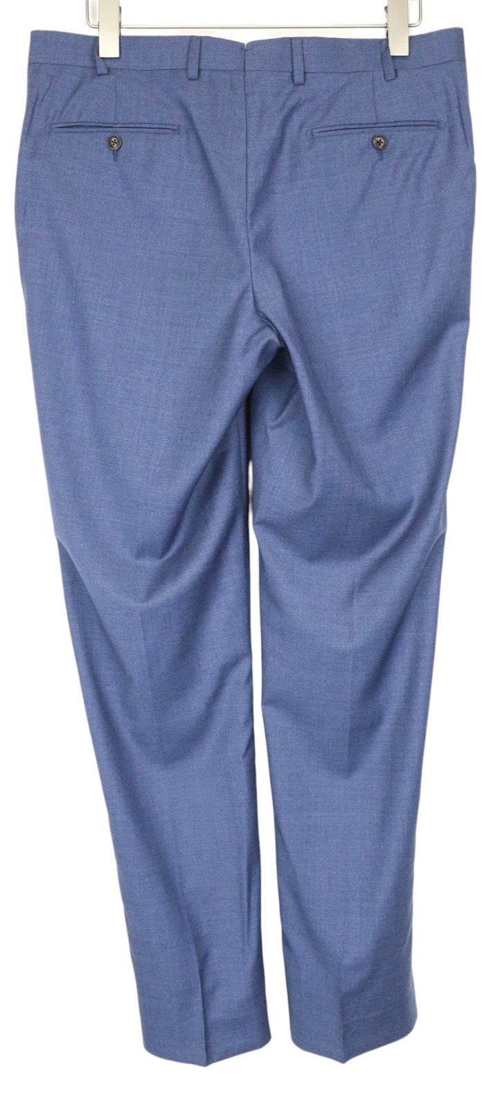 SUITSUPPLY Brescia Men's Pants UK40R Blue Wool Pleated Lined Smart Trousers