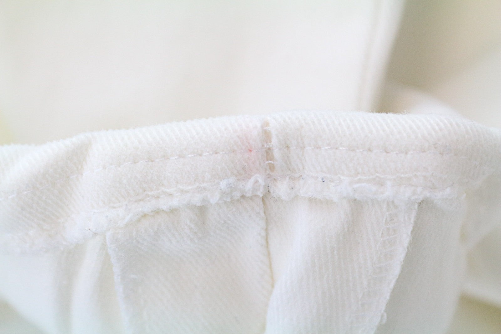 SUITSUPPLY Braddon Men's Pants UK42R Off-White Cotton Stretch Turn-Up Hem