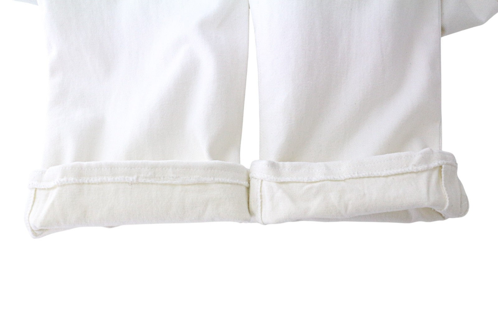 SUITSUPPLY Braddon Men's Pants UK42R Off-White Cotton Stretch Turn-Up Hem