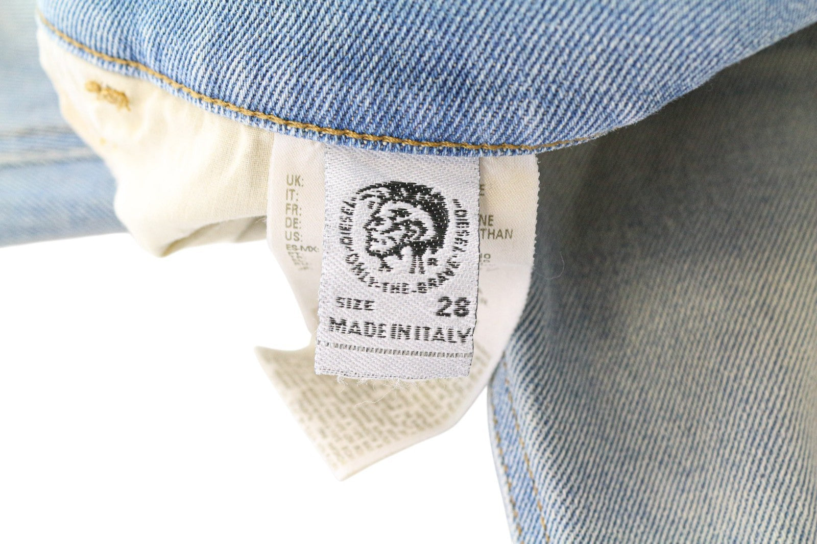 DIESEL D-Eetar 081AK Men's Jeans W28/L32 Blue Stretch Tapered Fit Distressed