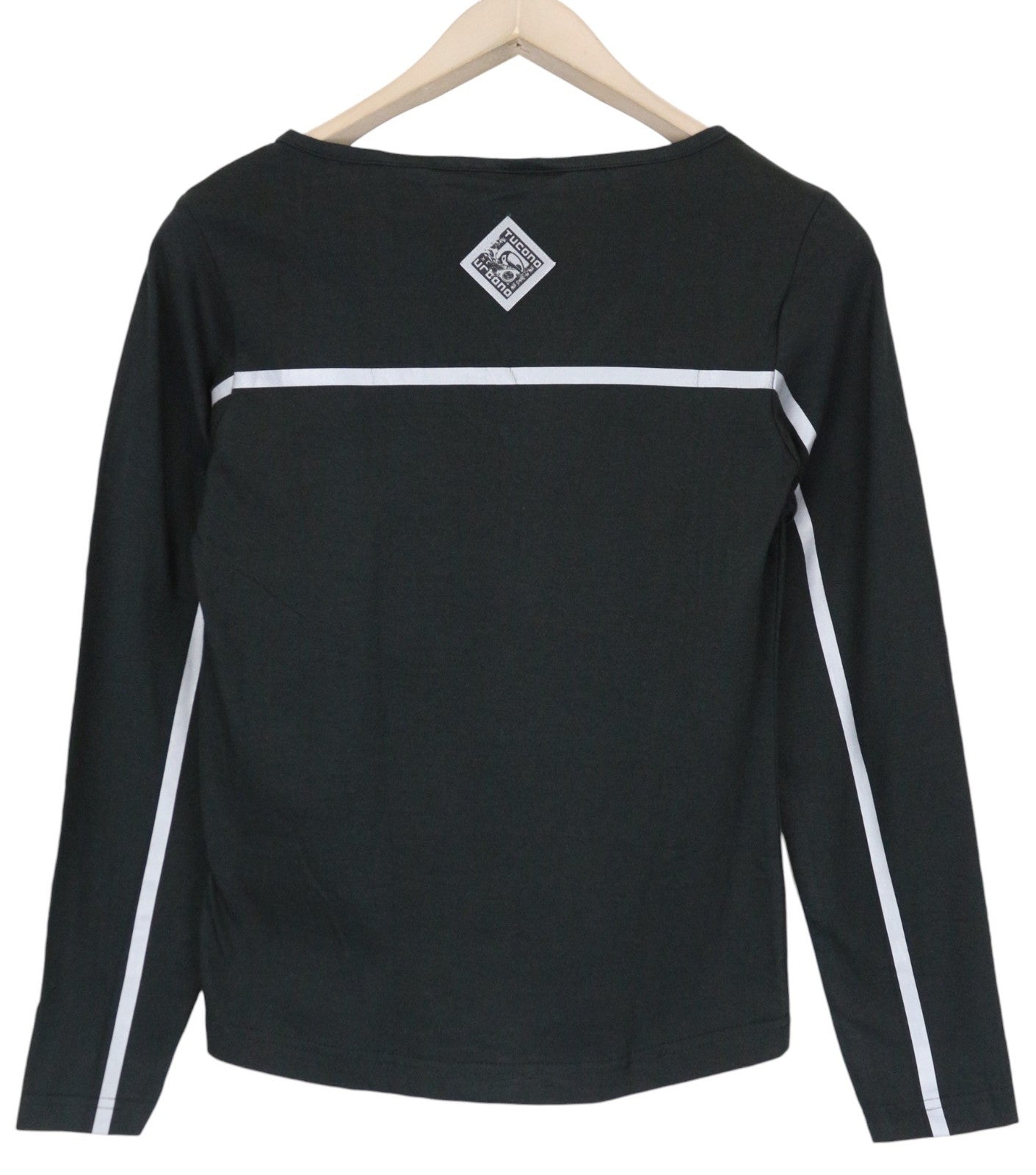 TUCANO URBANO T-TU Lady Women's Shirt XS Black Long Sleeve Cotton Logo Casual