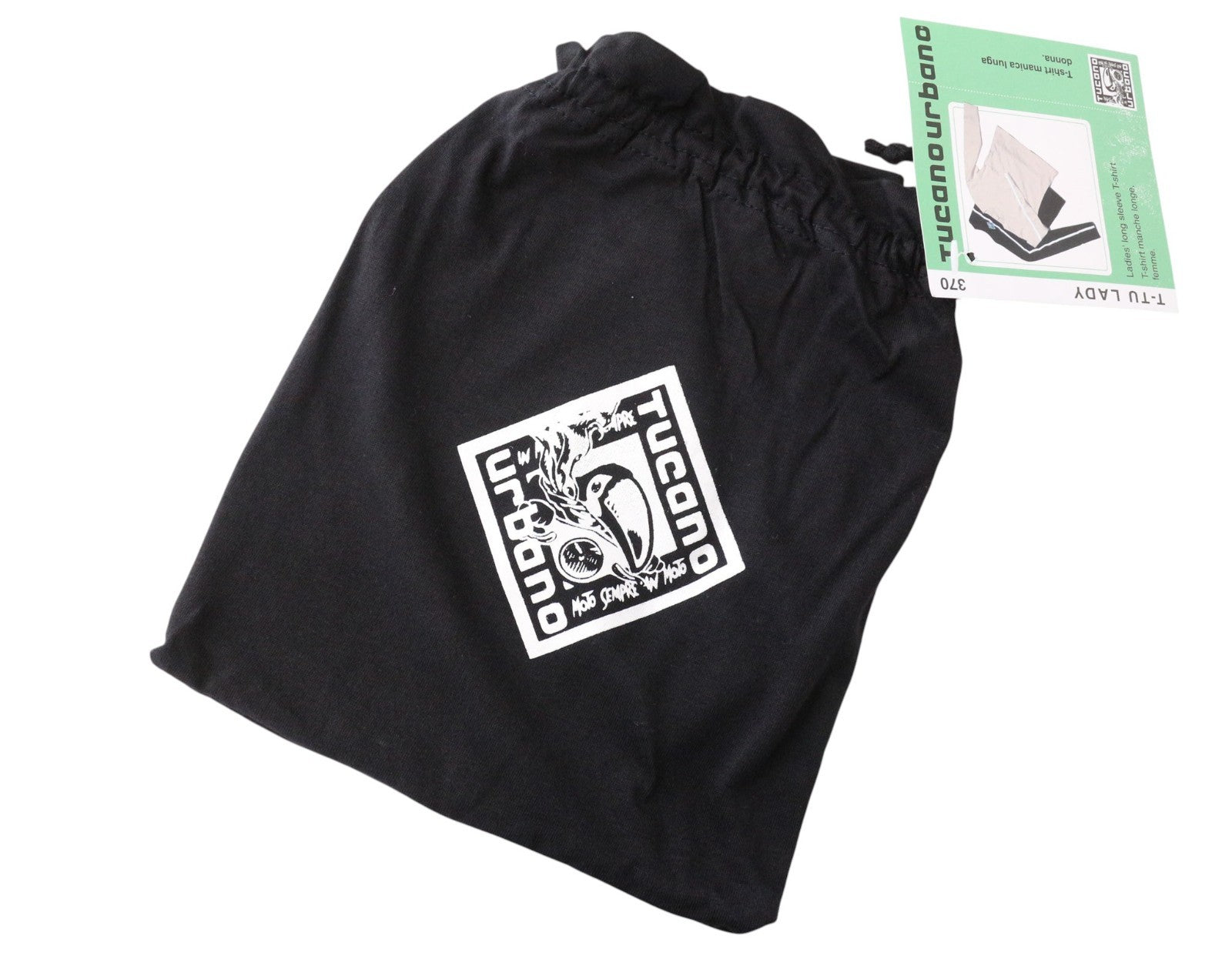 TUCANO URBANO T-TU Lady Women's Shirt XS Black Long Sleeve Cotton Logo Casual