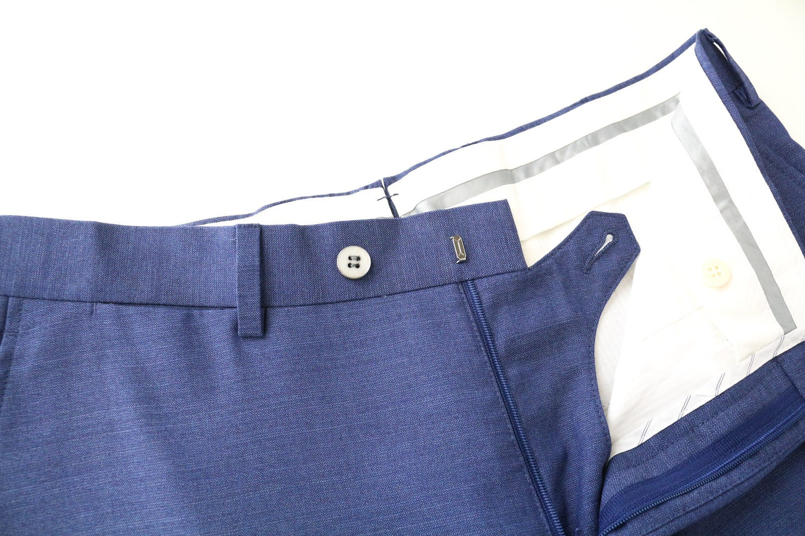 SUITSUPPLY Lazio Men's Suit UK38R Blue Pure Wool Slim 2Pc Super 110s Fabric