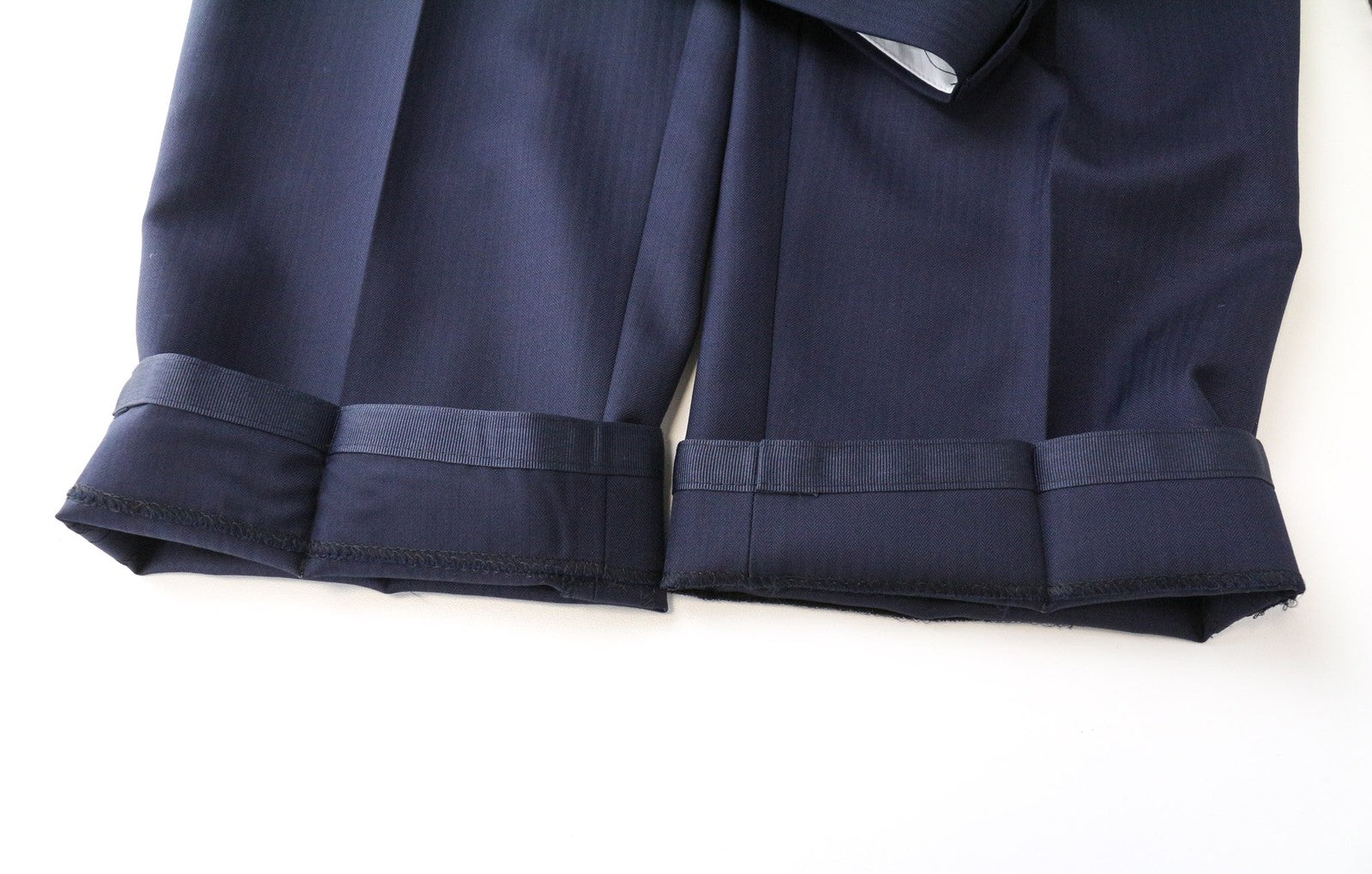 SUITSUPPLY Brescia Men's Pants UK36S Navy Blue Wool Pleated Lined Smart Fit