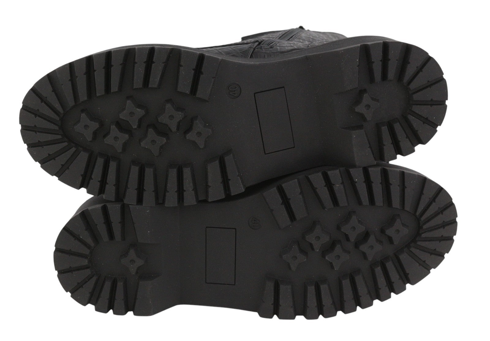 REPLAY Women Boots EU40 Black Ortholite Croc Pattern Platform Sole Ankle Top