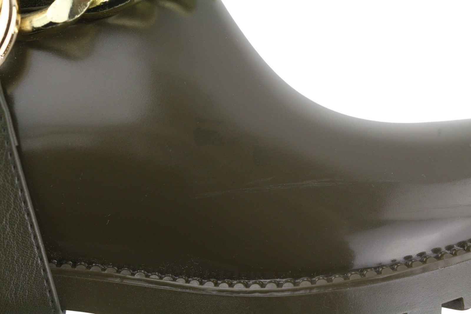 LIU JO Nieve Women Boots EU37 Green Gold Tone Details Round Toe Ankle-Top RRP155