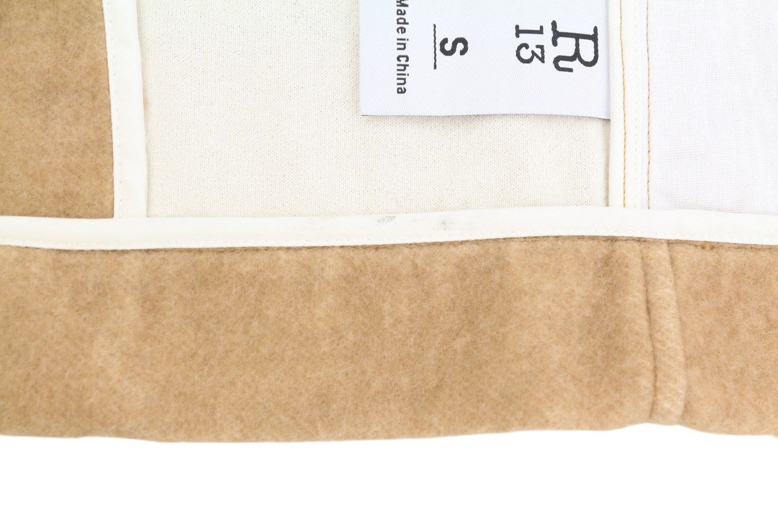 R13 Ragged Women Blazer S Camel Blend Oversized Single Breasted Unlined RRP1295