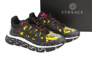 VERSACE Trigreca Men Sneakers EU43.5 Black Greca Cushioning System Laced RRP850