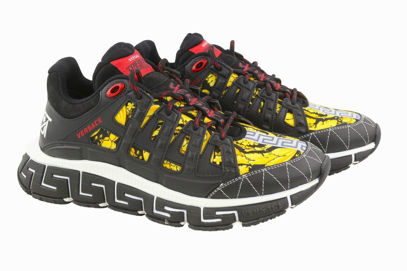 VERSACE Trigreca Men Sneakers EU43.5 Black Greca Cushioning System Laced RRP850